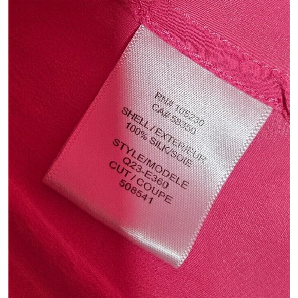 Equipment Femme Women Signature Silk Blouse Medium Pink Button Up Sleeveless Top - Picture 6 of 9